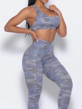 High-Waist Camo Leggings & Bra set